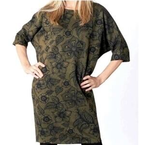 Bryn Walker Alina Dress Verde Floral Lagenlook Sz Small $188 EUC